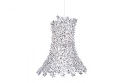 Kartell Bloom, Lampe &agrave; Suspension, Cristal, Avec Fleurs