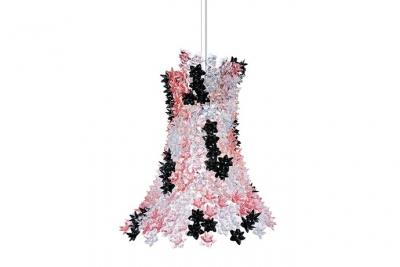 Suspension Bloom plastique rose noir / H 70 cm - Kartell