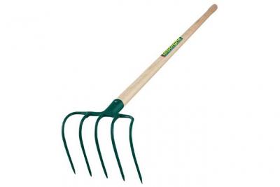 Croc &agrave; fumier douille - 5 dents manche bois certifi&eacute; PEFC