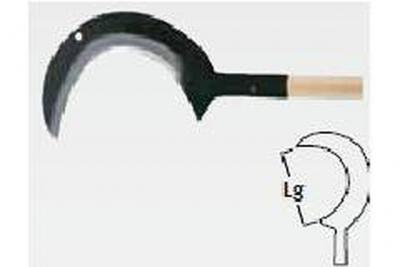 Croissant &agrave; 1 taillant - 24cm - Manche en bois 130cm