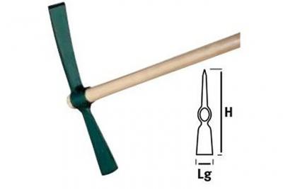 Leborgne - pioche hache douille ronde 2kg sans manche 060200