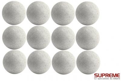 Lot de 12 balles de Baby Foot Blanche