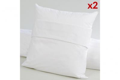Lot de 2 prot&egrave;ge oreillers - 60/60 Dodo Blanc