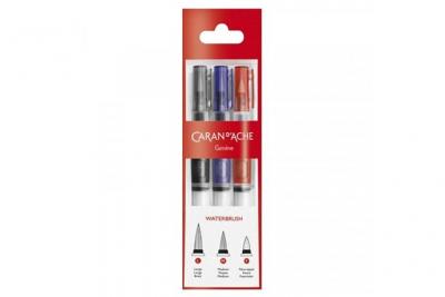 Caran Dache Lot de 3 brosses &agrave; eau (1 r&eacute;f 0115-201/202/203)