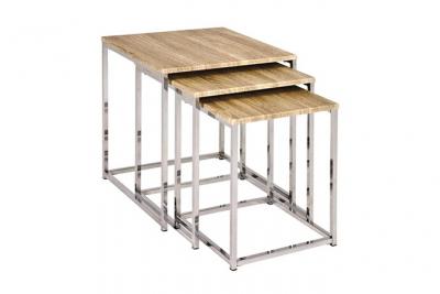 Lot de 3 tables Swithome Petter ch&ecirc;ne blond