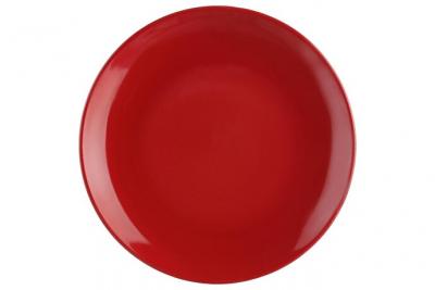 Assiettes et services d'assiettes - Lot de 6 assiettes &agrave; dessert - Colorama - D 21 cm - Rouge 