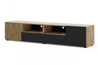 Bim Furniture Meuble TV AURIS 200 cm ch&ecirc;ne artisan / noir mat