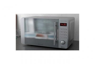 Micro-ondes de 20L avec grill et 8 programmes en acier inoxydable 800W gris