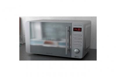 Micro-ondes de 20L avec minuterie en acier inoxydable 1150W gris