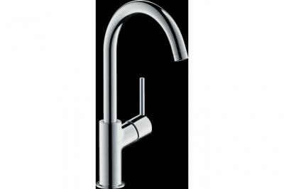 Mitigeur lavabo Talis bec haut, bonde Push-Open chrom&eacute; - 32082000