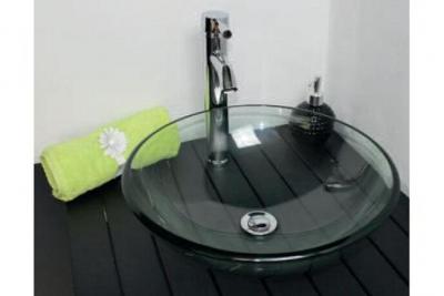 Vasque en verre Mitra transparent