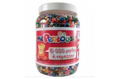 Dtm Bocal de 10 000 perles &agrave; repasser assorties Perlou