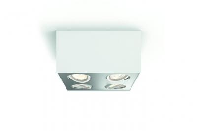 Philips myLiving spot LED Box &agrave; 4 lampes blanc