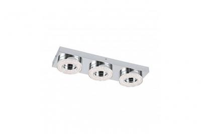 Plafonnier FRADELO 3 ampoules chrome abat jour chrome