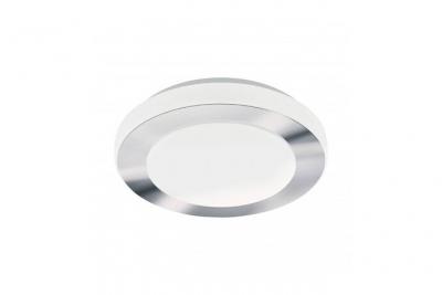 Salle de bains lumi&egrave;re LED Carpi en blanc, chrome et blanc 11W &Oslash; 30 cm
