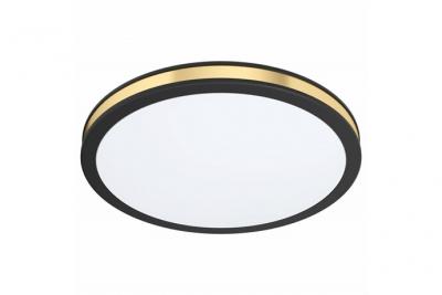 Lumi&egrave;re plafond noir pescaito, or h: 6,5 &oslash;: 28cm 3000K
