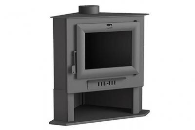 Po&ecirc;le &agrave; bois d'angle FM en acier 9.5kW Double combustion