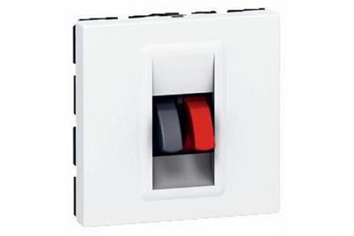 Legrand 078751 - Prise haut-parleur Prog Mosaic - 2 mod - blanc