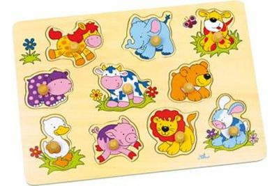 Puzzles En Bois "La Ferme Des B&eacute;b&eacute;s Animaux