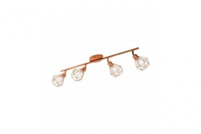 Eglo Zapata Spot Acier Plafonnier 4 Ampoules 25W Cuivre