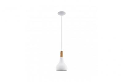 Suspension SABINAR 1 ampoule blanc Diam&egrave;tre 18 Cm