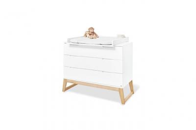 Table &agrave; langer pour b&eacute;b&eacute;s extra-large blanc mat Bridge Pinolino