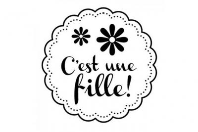 Artemio C'est Une Fille Tampon, Bois, Noir, 3,5 x 3,5 x 3,5 cm 10004183