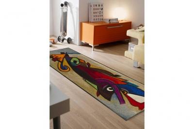 Wash + Dry Design pi&egrave;ce, Surface Nylon, Semelle: 100% Caoutchouc Nitrile, Multicolore, 80 x 150 cm