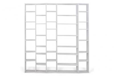 Etag&egrave;res Tarea - Design 2 couleurs - 5 colonnes de rangement Blanc