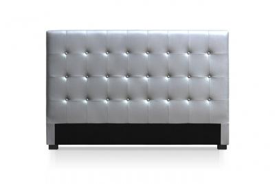 T&ecirc;te de Lit Capitonn&eacute;e 180 Cm Cocoon Argent
