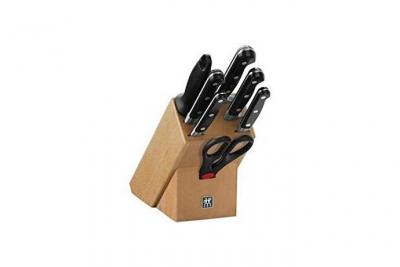 ZWILLING Couteau, Stainless Steel, Bois Clair, 8 pi&egrave;ces