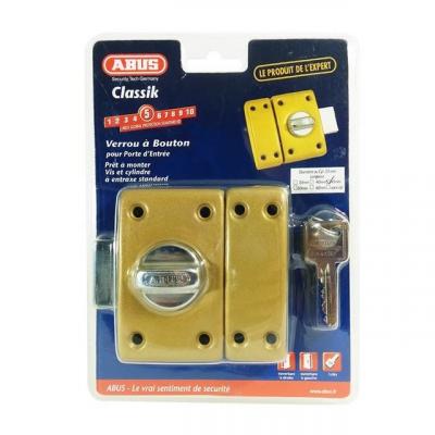 ABUS Verrou &agrave; bouton avec Cylindre &Oslash; 23 mm / 45 mm