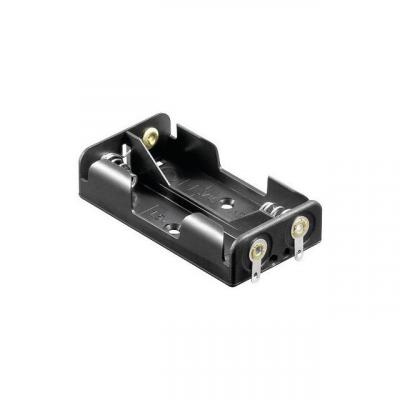 Goobay Support Piles pour 2 xAA (Mignon) Cosse &agrave; Souder U