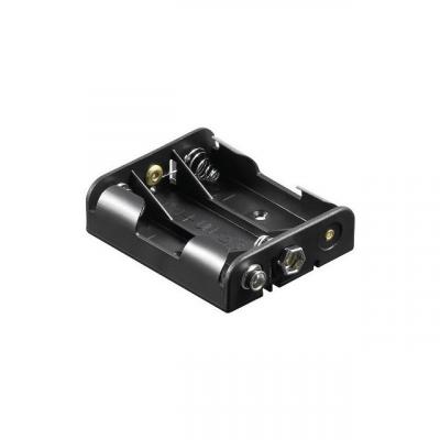 Support pile 3x R6 (AA) 11984 raccord par bouton-poussoir (L x l x h) 58 x 48.2 x 17 mm