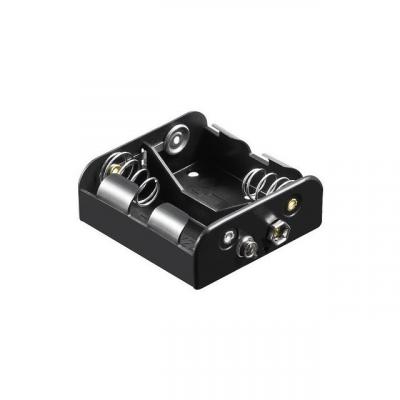Support pile 2x R14 (C) Goobay 11455 raccord par bouton-poussoir (L x l x h) 62.5 x 55.8 x 23.5 mm