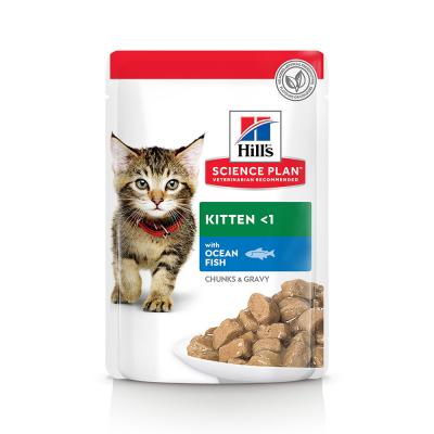 Science Plan Kitten Sachets Morceaux de Poisson en Sauce 85 gr Hill's