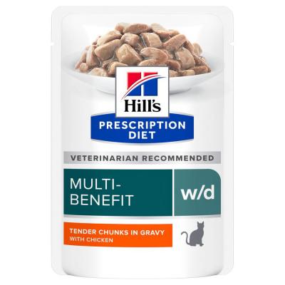 Hill's Prescription Diet w/d poulet - lot % : 24 x 85 g