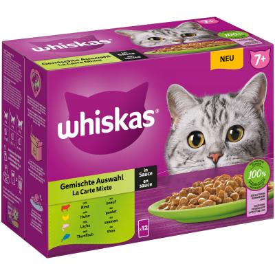 Whiskas Multipack 7+ s&eacute;lection de poisson en sauce 12 x 85&nbsp;g