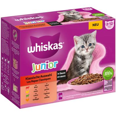 Whiskas Multipack Junior s&eacute;lection classique en sauce 12x85&nbsp;g
