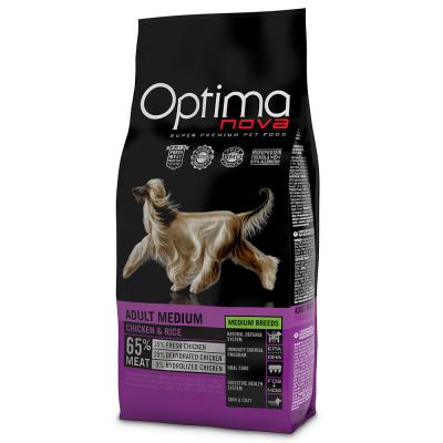 Optimanova Medium Adult, poulet & riz - 12 kg