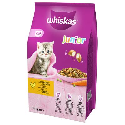 Whiskas Dry Food Kitten Chicken 2-12 Months 14kg Cat Food Multicolore 14kg