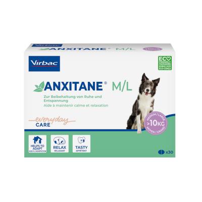 Calmant pour chien : Anxitane pour chien de + de 10 kg - Boite 30 cps