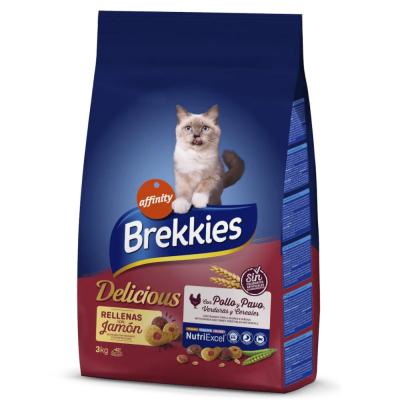 Affinity - pienso para gatos brekkies delicius con aves 3 kg