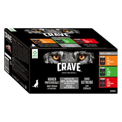 Crave Adult 6 x 400 g - lot % mixte (3 saveurs)