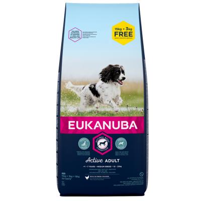 Eukanuba Adult Medium Breed au poulet pour Chien 15 + 3 kg