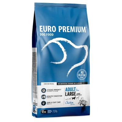 Euro Premium Adult Large au poulet & riz pour chien 2 x 12 kg