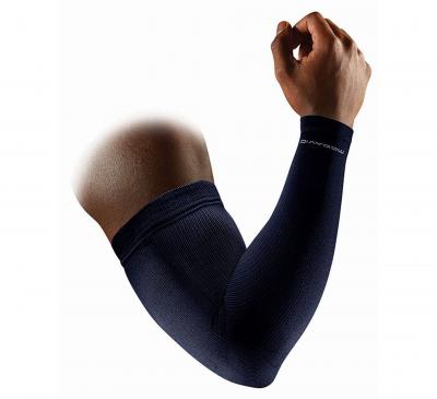 Mcdavid Elite Compression Arm Sleeves Pair, Black/Alt Blue