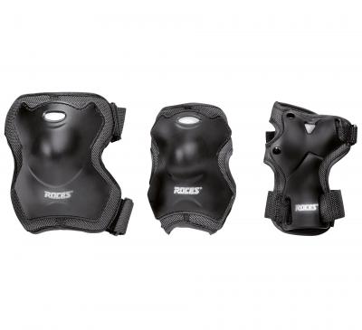 Roces Tri Pack Super Basic Protection Poignets/Coudes/Genoux mixte adulte Noir S
