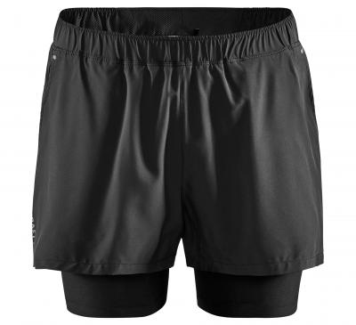 Craft ADV Ess Short 2 en 1 STR Pantalon de Course, Noir, XL Homme