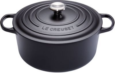 Cocotte ronde Signature 28cm noir mat - Le Creuset - Noir - Fonte